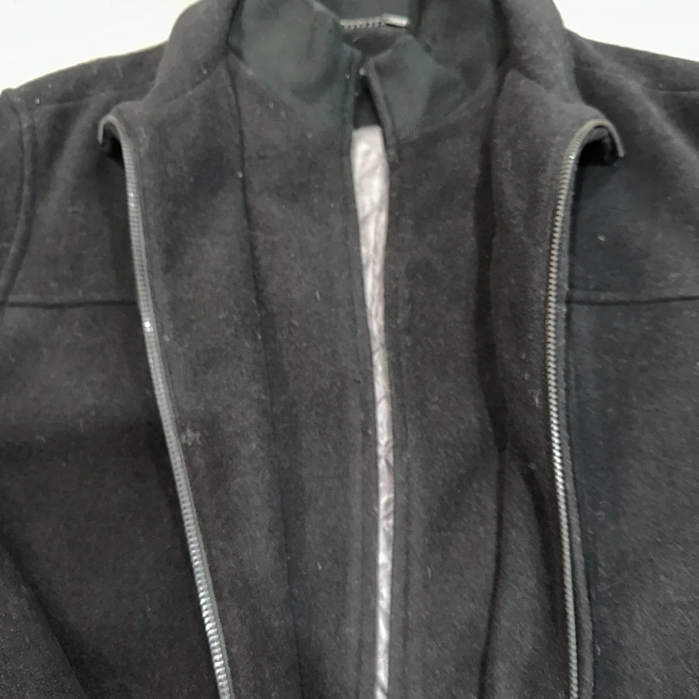 Calvin Klein Double Layer Black Wool Coat Men's Size XL - Double‎ Zip